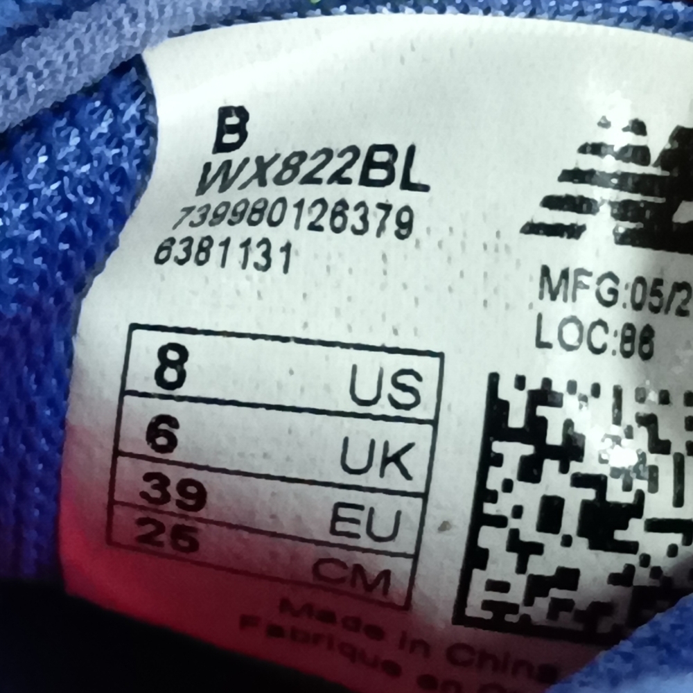New Balance 822 Blue/White Cross Fit Training Shoes Women's Size 8 Model WX822BL - Picture 10 of 10